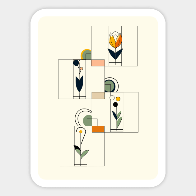 Tulip flourishing Sticker by The blue city